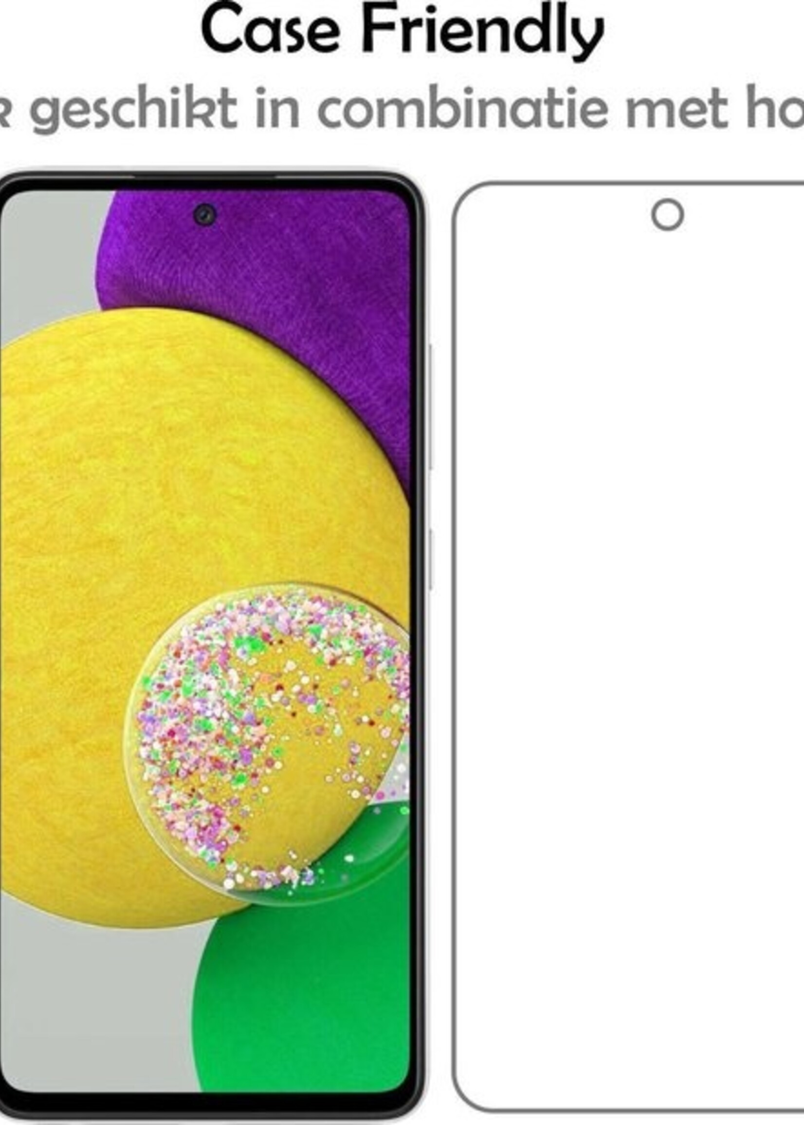 LUQ Hoesje Geschikt voor Samsung A52s Hoesje Siliconen Case Met 2x Screenprotector - Hoes Geschikt voor Samsung Galaxy A52s 5G Hoes Siliconen - Donkerblauw