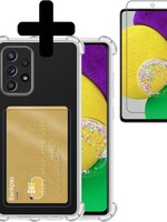 LUQ LUQ Samsung Galaxy A52s Pashouder Hoesje Shockproof + Screenprotector