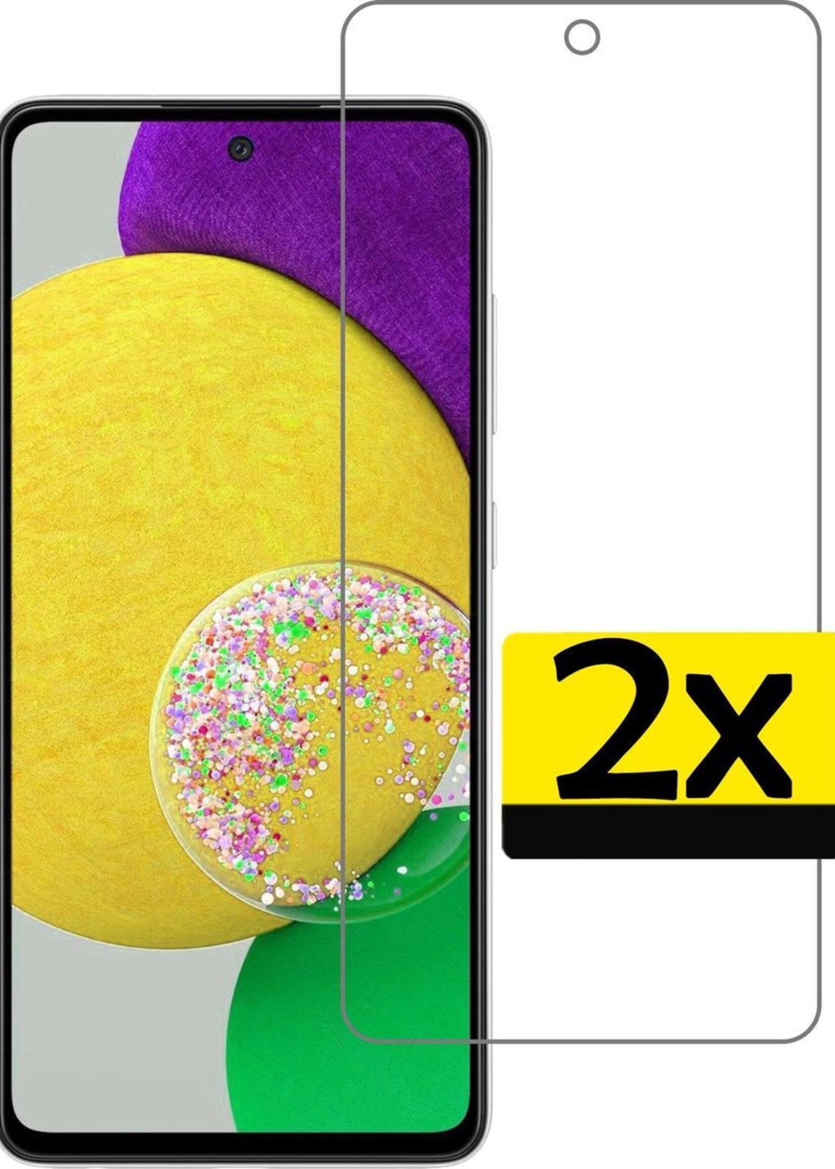 LUQ Screenprotector Geschikt voor Samsung A52s Screenprotector Beschermglas Gehard Glas - Screenprotector Geschikt voor Samsung Galaxy A52s 5G Screenprotector Glas - 2 Stuks