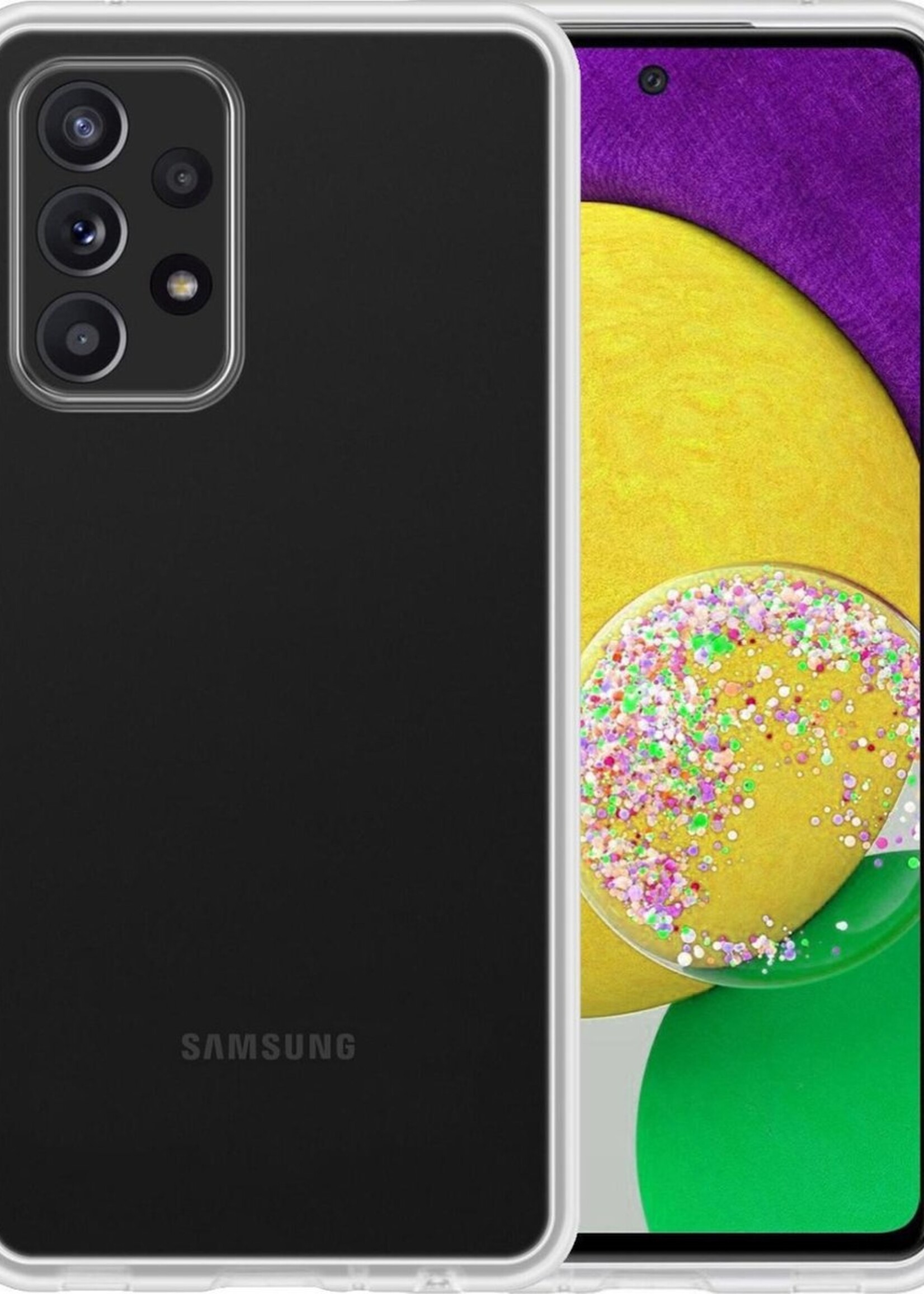 LUQ Hoesje Geschikt voor Samsung A52s Hoesje Siliconen Case - Hoes Geschikt voor Samsung Galaxy A52s 5G Hoes Siliconen - Transparant