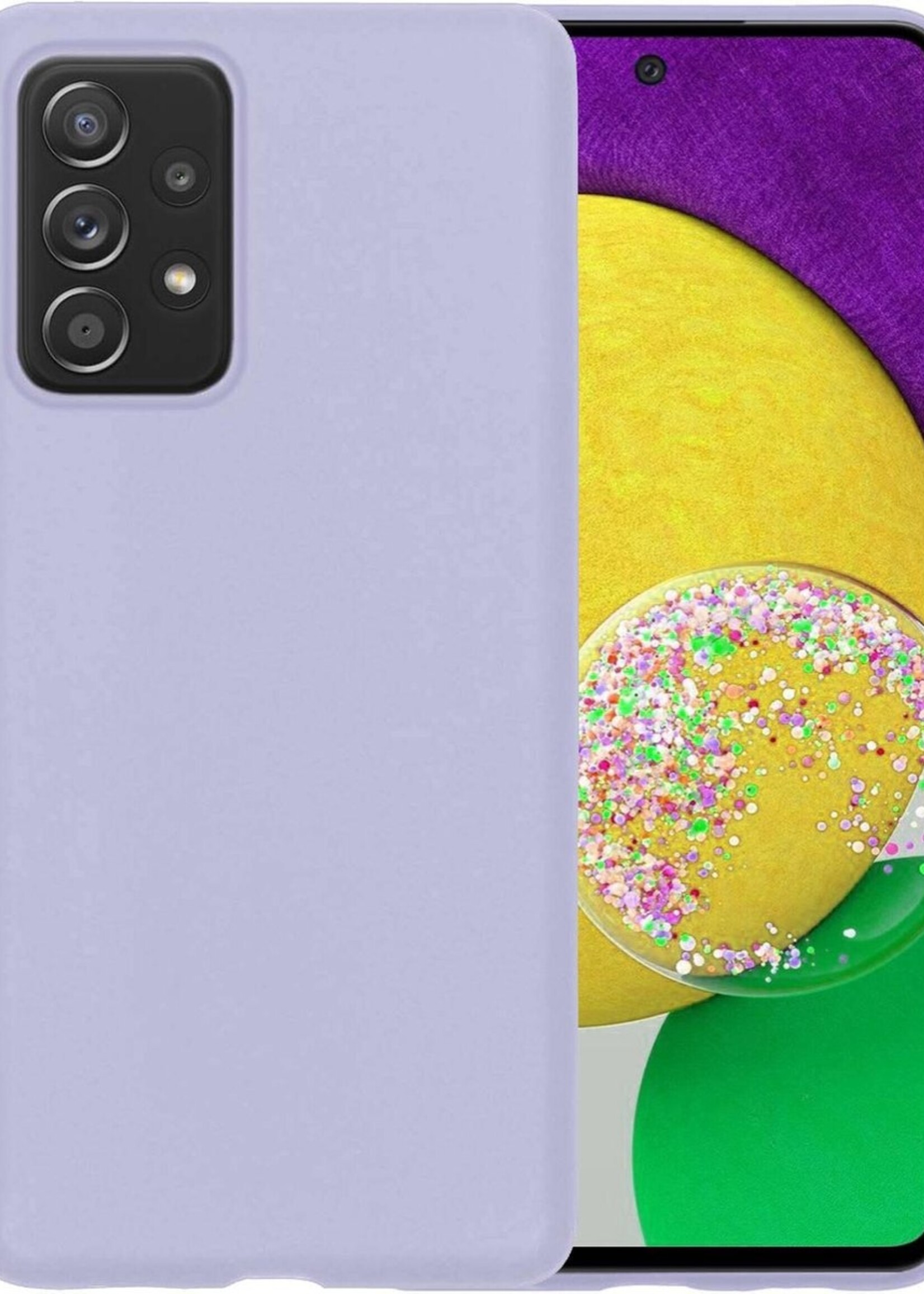 LUQ Hoesje Geschikt voor Samsung A52s Hoesje Siliconen Case - Hoes Geschikt voor Samsung Galaxy A52s 5G Hoes Siliconen - Lila