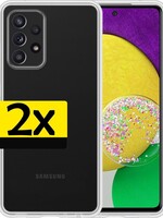 LUQ 2 PACK - LUQ Samsung Galaxy A52s hoesje siliconen - Transparant