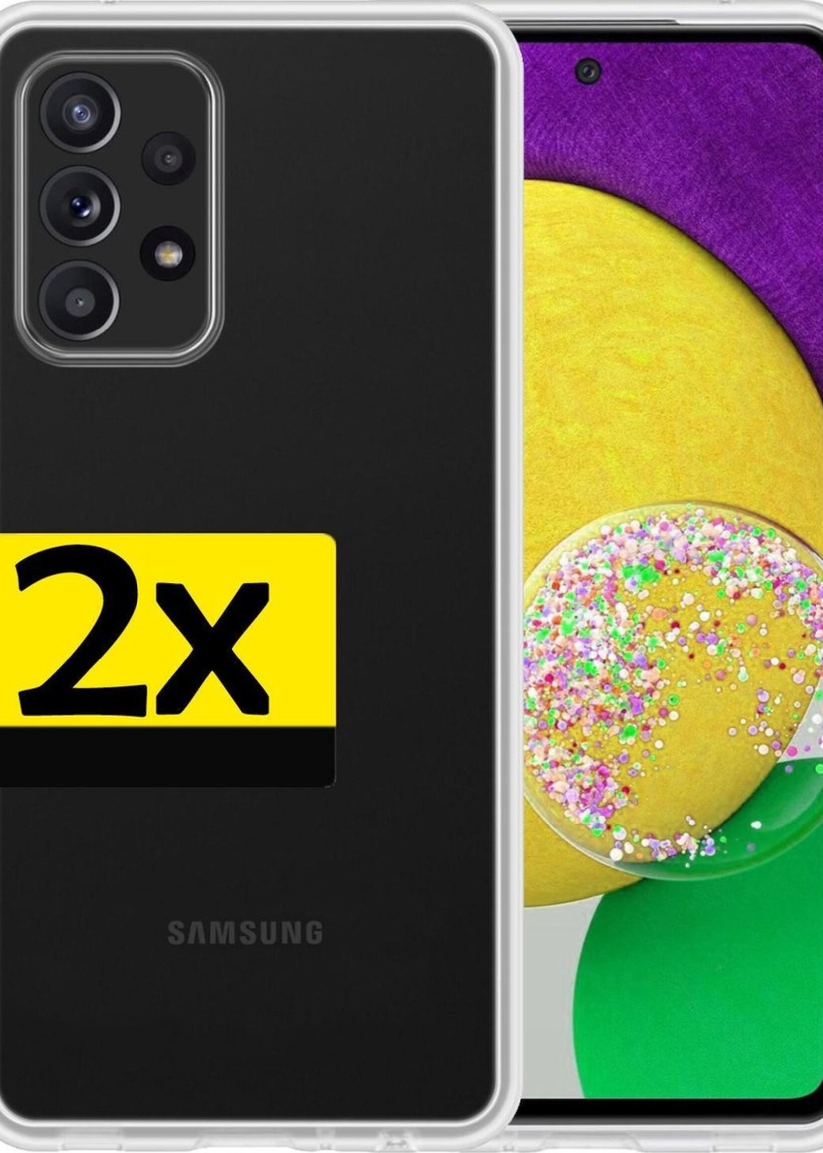 LUQ Hoesje Geschikt voor Samsung A52s Hoesje Siliconen Case - Hoes Geschikt voor Samsung Galaxy A52s 5G Hoes Siliconen - Transparant - 2 Stuks