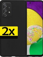 LUQ 2 PACK - LUQ Samsung Galaxy A52s hoesje siliconen - Zwart