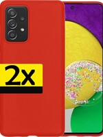 LUQ 2 PACK - LUQ Samsung Galaxy A52s hoesje siliconen - Rood
