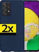 LUQ 2 PACK - LUQ Samsung Galaxy A52s hoesje siliconen - Donkerblauw