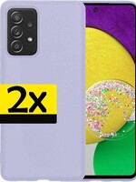 LUQ 2 PACK - LUQ Samsung Galaxy A52s hoesje siliconen - Lila