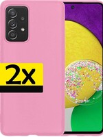 LUQ 2 PACK - LUQ Samsung Galaxy A52s hoesje siliconen - Roze
