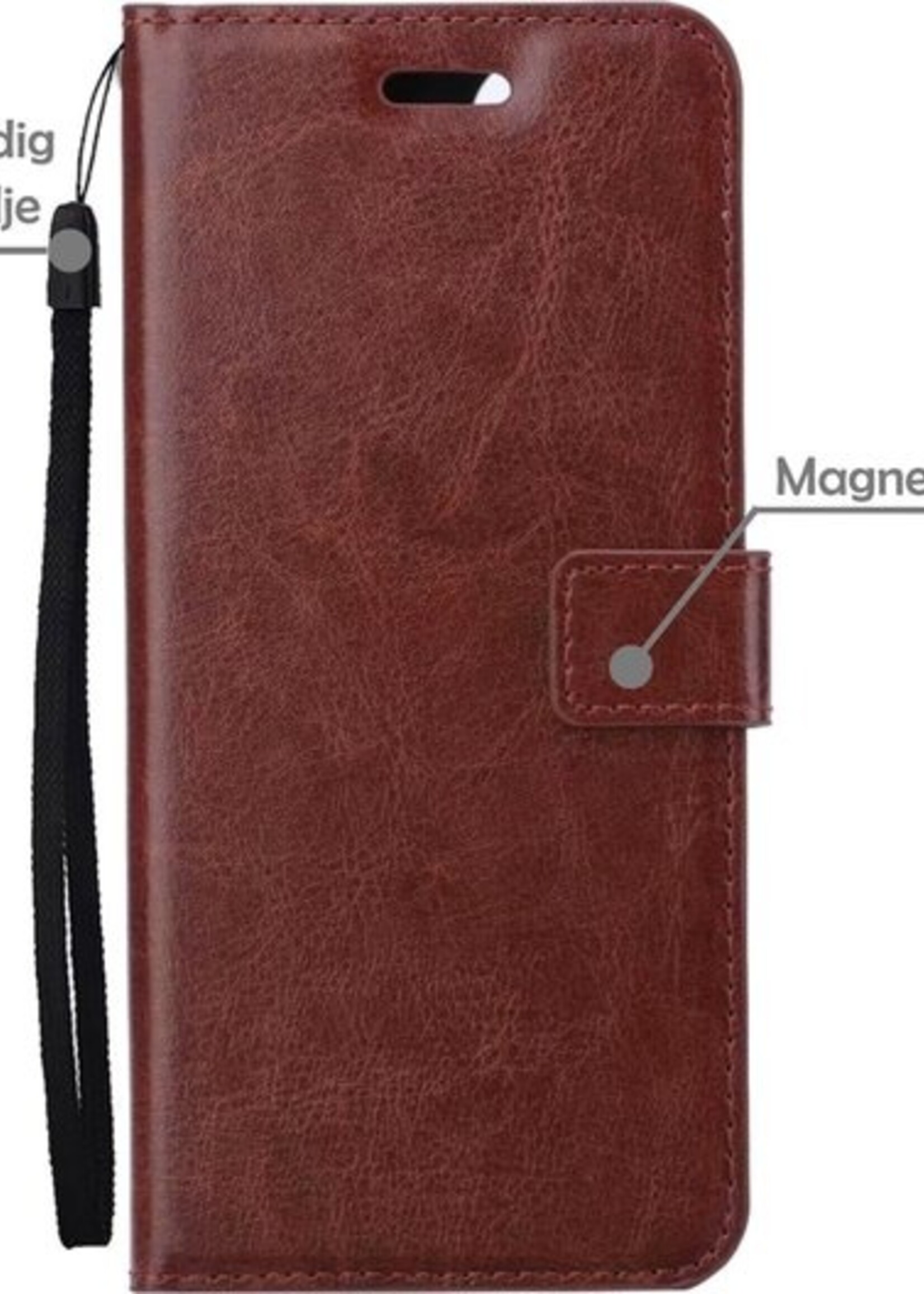 LUQ Hoesje Geschikt voor Samsung A52s Hoesje Book Case Hoes Wallet Cover - Hoes Geschikt voor Samsung Galaxy A52s 5G Hoesje Bookcase Hoes - Bruin