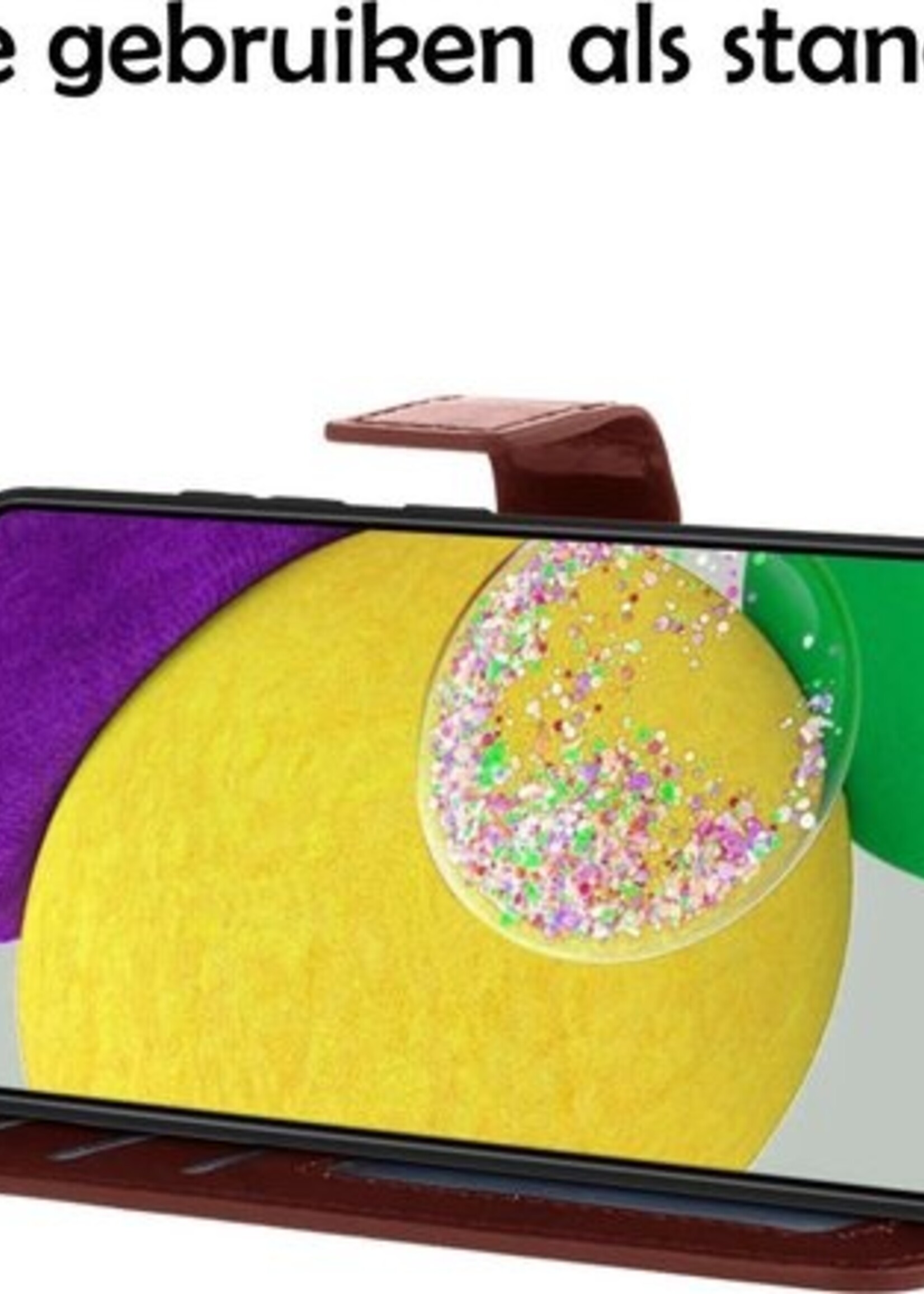 LUQ Hoesje Geschikt voor Samsung A52s Hoesje Book Case Hoes Wallet Cover - Hoes Geschikt voor Samsung Galaxy A52s 5G Hoesje Bookcase Hoes - Bruin