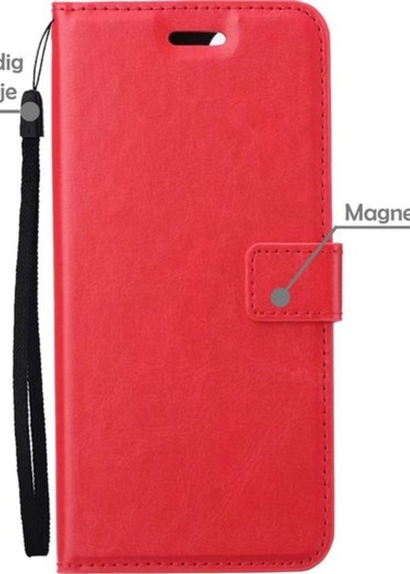 LUQ Hoesje Geschikt voor Samsung A52s Hoesje Book Case Hoes Wallet Cover - Hoes Geschikt voor Samsung Galaxy A52s 5G Hoesje Bookcase Hoes - Rood