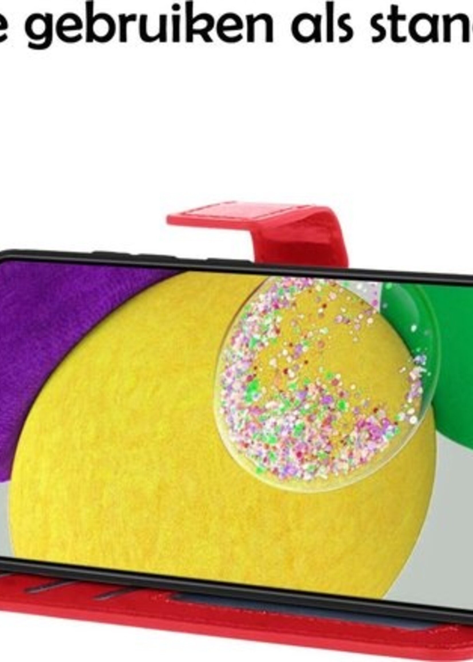 LUQ Hoesje Geschikt voor Samsung A52s Hoesje Book Case Hoes Wallet Cover - Hoes Geschikt voor Samsung Galaxy A52s 5G Hoesje Bookcase Hoes - Rood