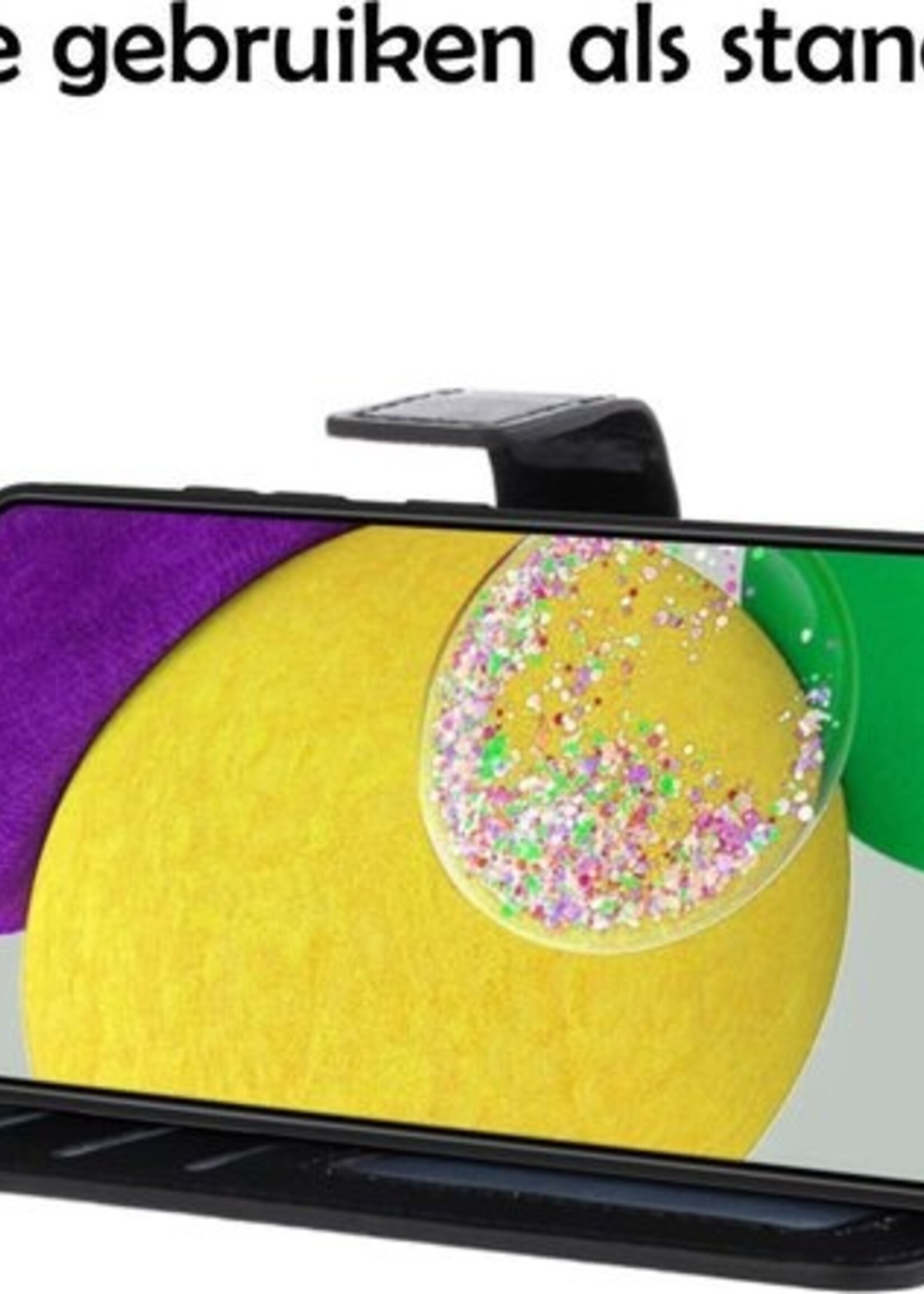 LUQ Hoesje Geschikt voor Samsung A52s Hoesje Book Case Hoes Wallet Cover Met Screenprotector - Hoes Geschikt voor Samsung Galaxy A52s 5G Hoesje Bookcase Hoes - Zwart
