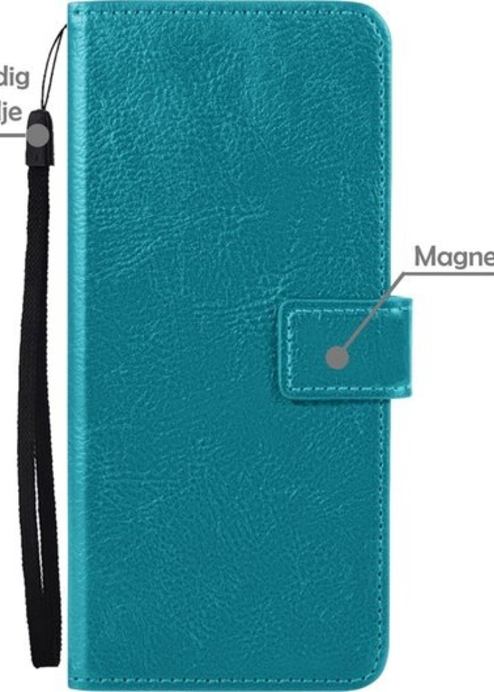 LUQ Hoesje Geschikt voor Samsung A52s Hoesje Book Case Hoes Wallet Cover Met Screenprotector - Hoes Geschikt voor Samsung Galaxy A52s 5G Hoesje Bookcase Hoes - Turquoise