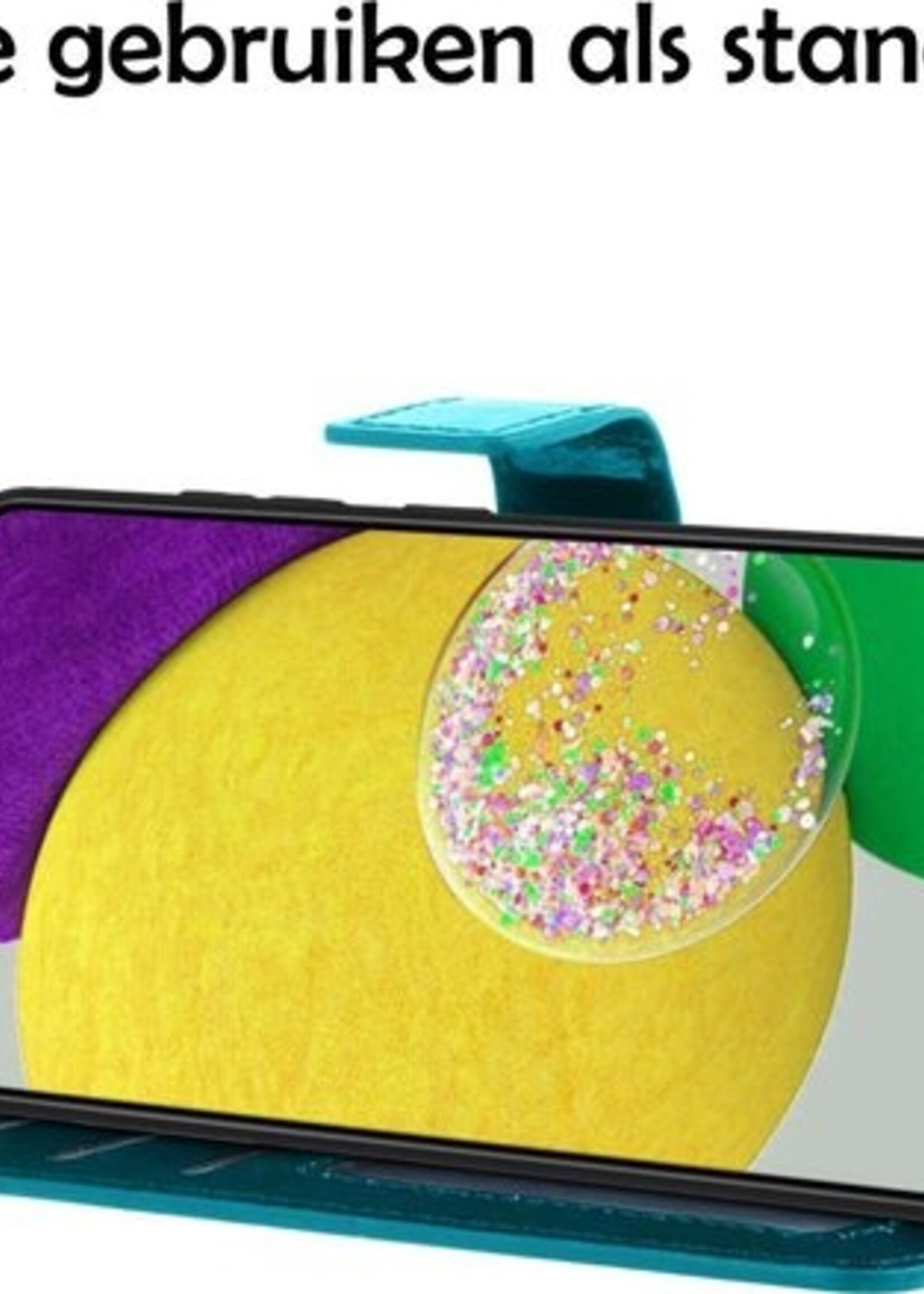 LUQ Hoesje Geschikt voor Samsung A52s Hoesje Book Case Hoes Wallet Cover Met Screenprotector - Hoes Geschikt voor Samsung Galaxy A52s 5G Hoesje Bookcase Hoes - Turquoise