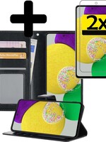 LUQ LUQ Samsung Galaxy A52s Hoesje Bookcase Zwart Met 2x Screenprotector