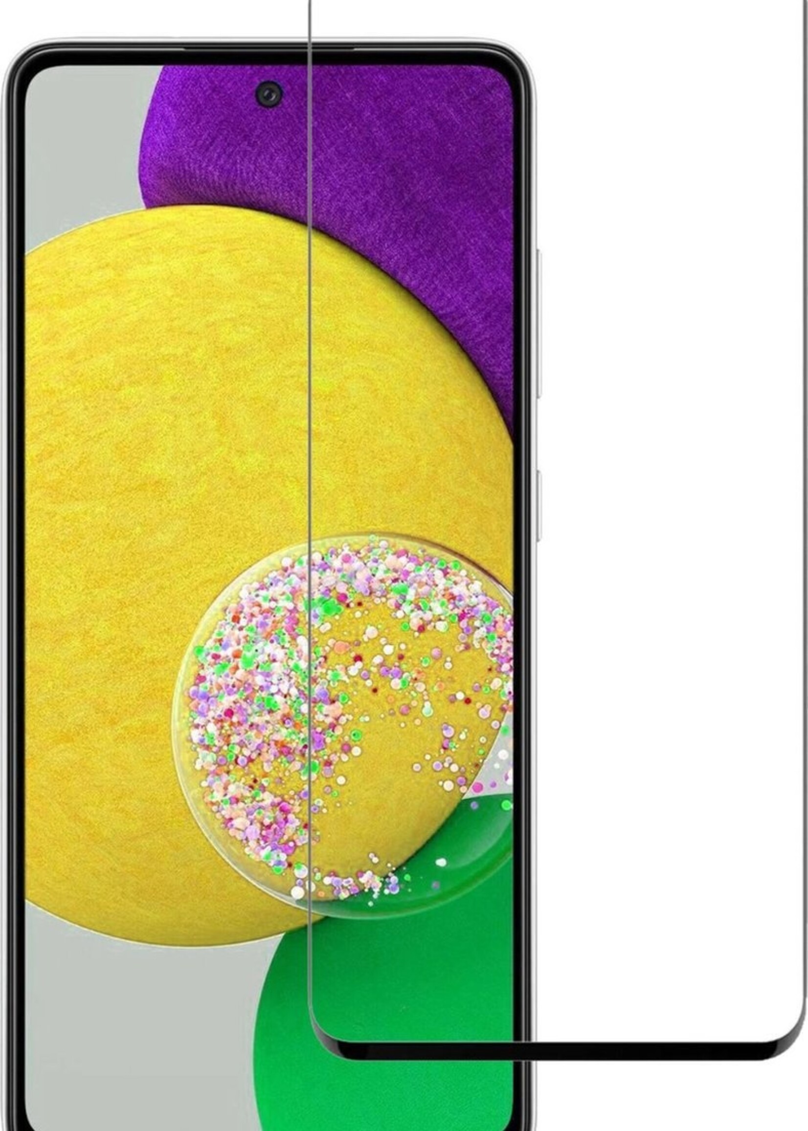 LUQ Screenprotector Geschikt voor Samsung A52s Screenprotector Glas Full Cover - Screenprotector Geschikt voor Samsung Galaxy A52s 5G Screenprotector Full Cover