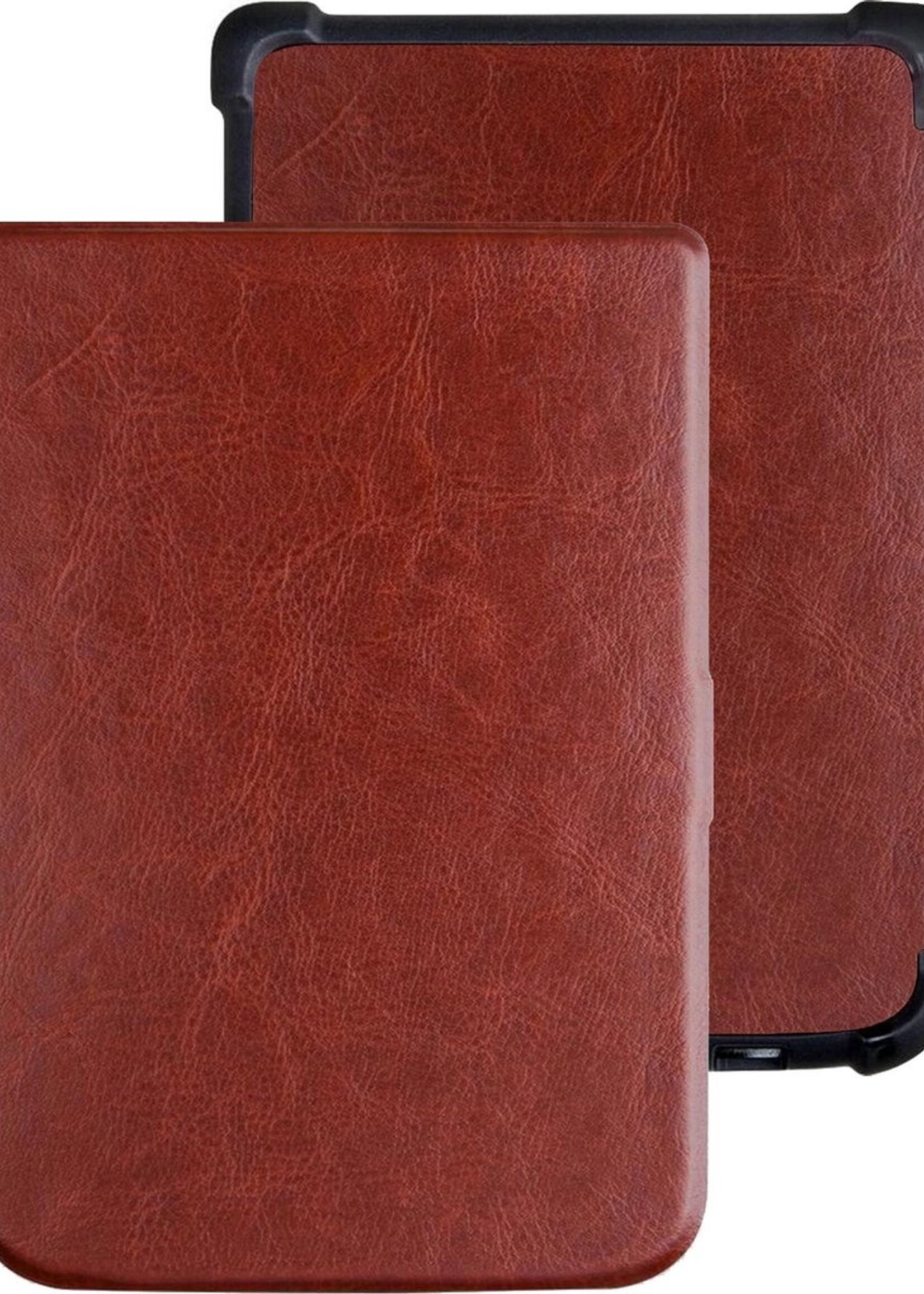 LUQ Hoesje Geschikt voor Pocketbook Touch HD 3 Hoes Bescherm Hoesje Case Luxe Sleep Cover - Bruin