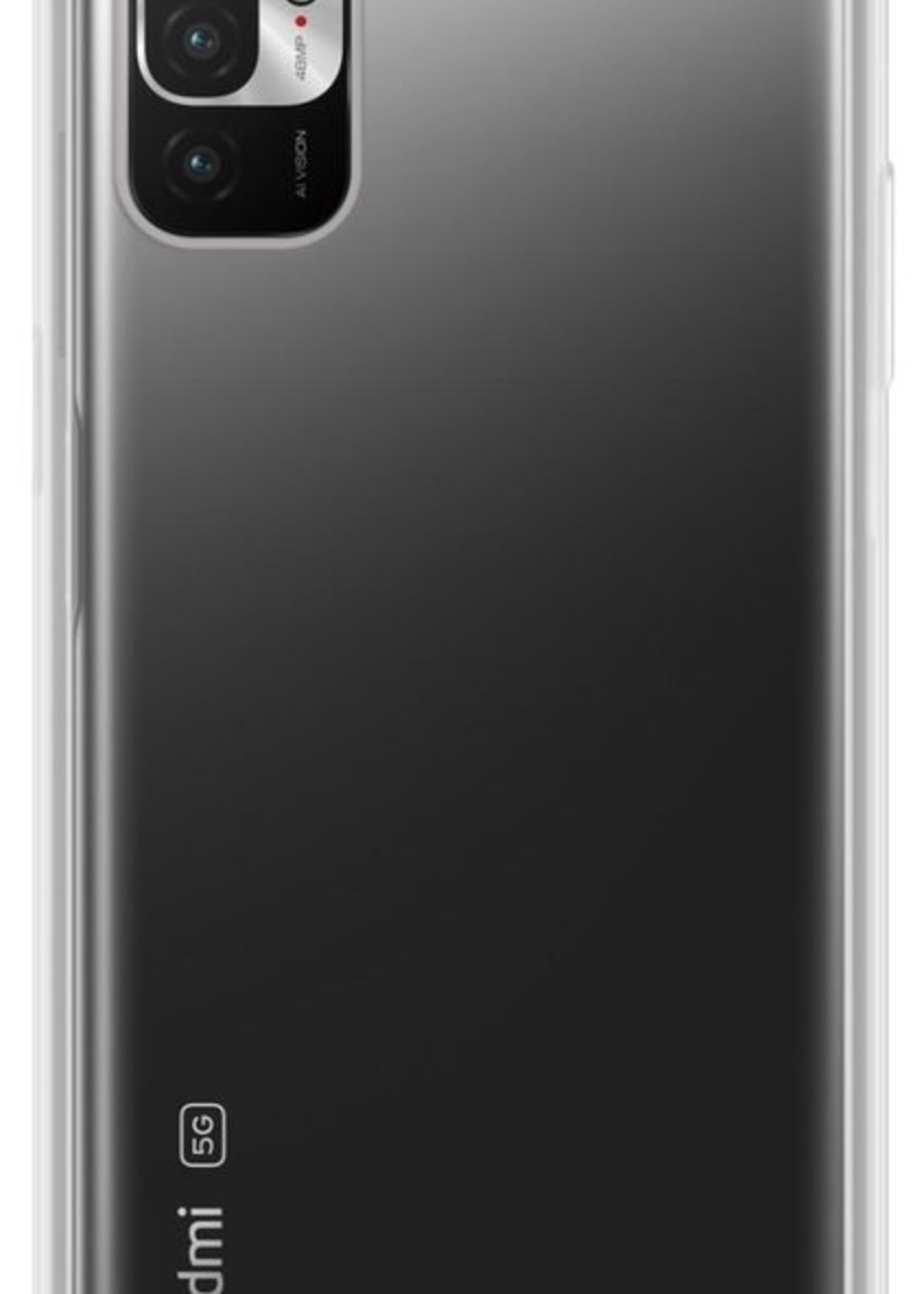 LUQ Hoesje Geschikt voor Redmi Note 10 5G Hoesje Shockproof Case Siliconen - Hoes Geschikt voor Redmi Note 10 5G Hoes Cover Siliconen - Transparant