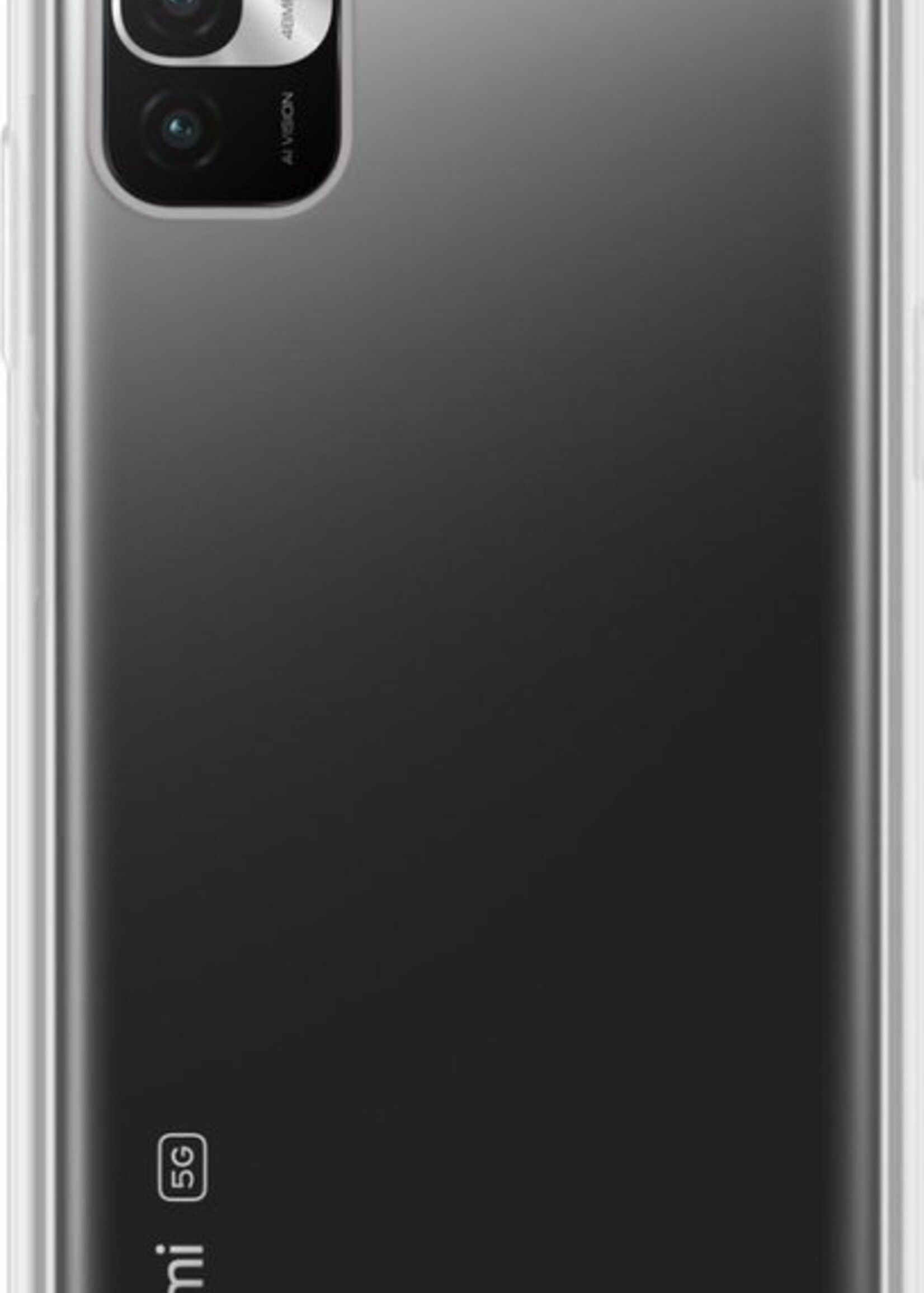 LUQ Hoesje Geschikt voor Redmi Note 10 5G Hoesje Siliconen Case - Hoes Geschikt voor Redmi Note 10 5G Hoes Siliconen - Transparant