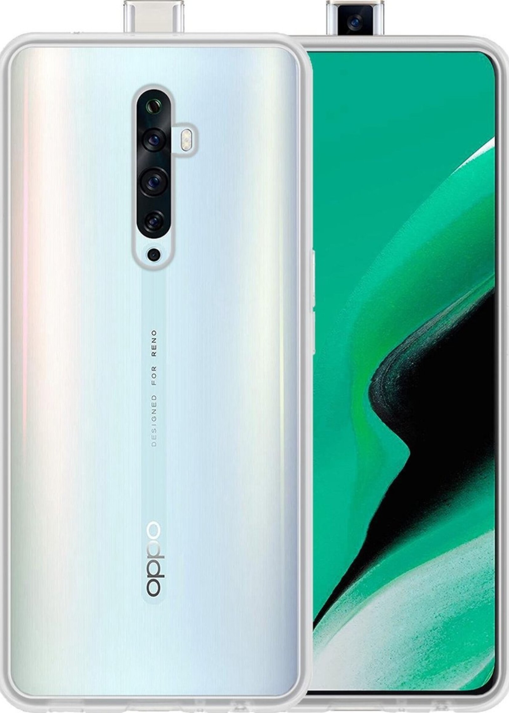 LUQ Hoesje Geschikt voor OPPO Reno 2Z Hoesje Siliconen Case - Hoes Geschikt voor OPPO Reno 2Z Hoes Siliconen - Transparant
