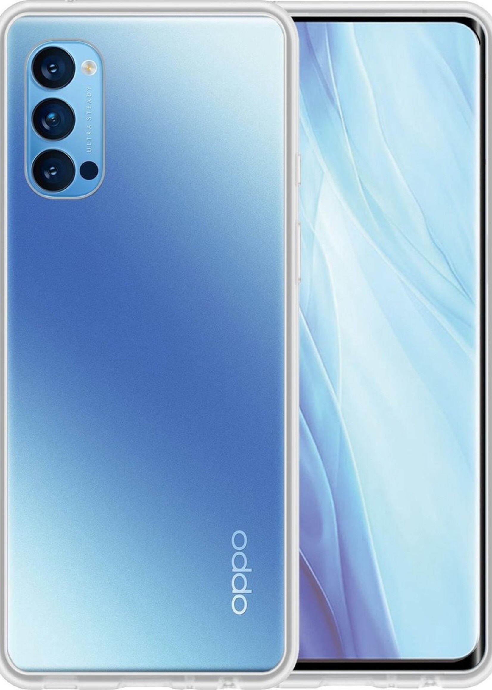 LUQ Hoesje Geschikt voor OPPO Reno 4 Pro 5G Hoesje Siliconen Case - Hoes Geschikt voor OPPO Reno 4 Pro Hoes Siliconen - Transparant