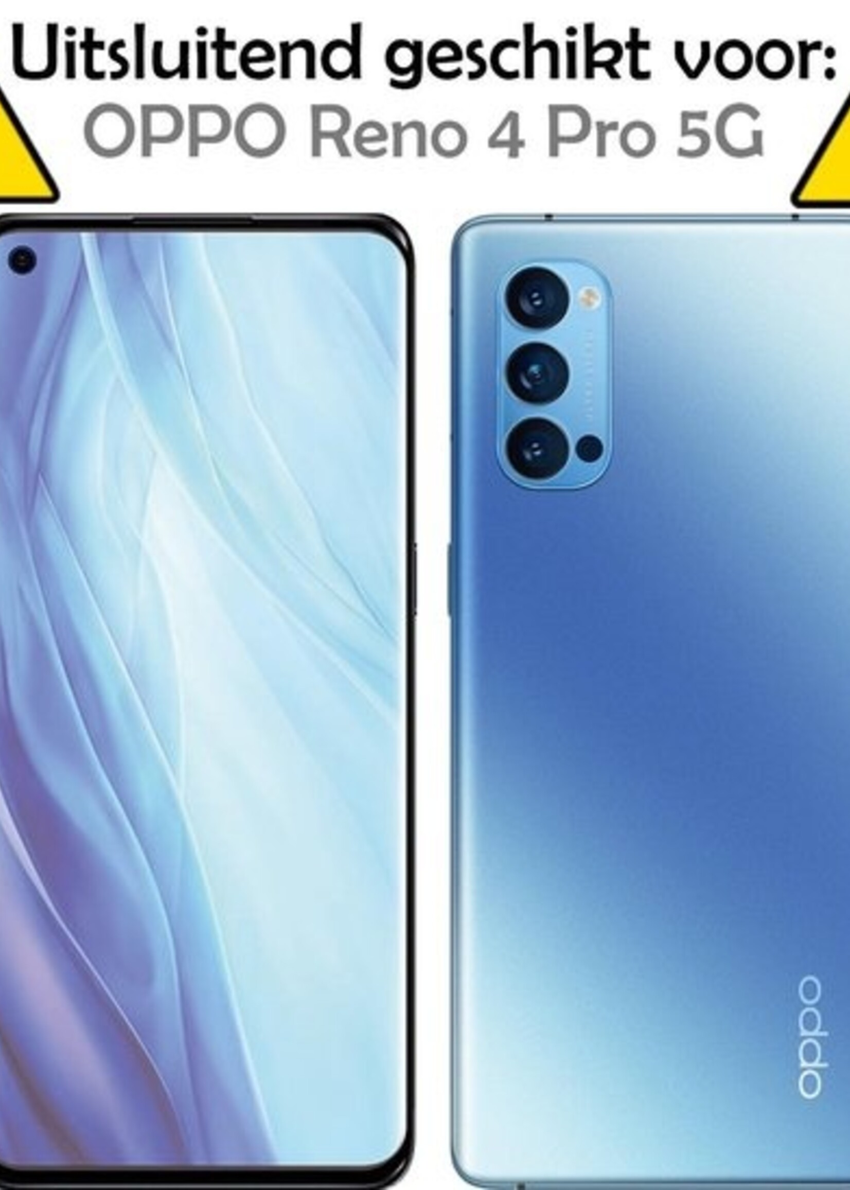 LUQ Hoesje Geschikt voor OPPO Reno 4 Pro 5G Hoesje Siliconen Case - Hoes Geschikt voor OPPO Reno 4 Pro Hoes Siliconen - Transparant