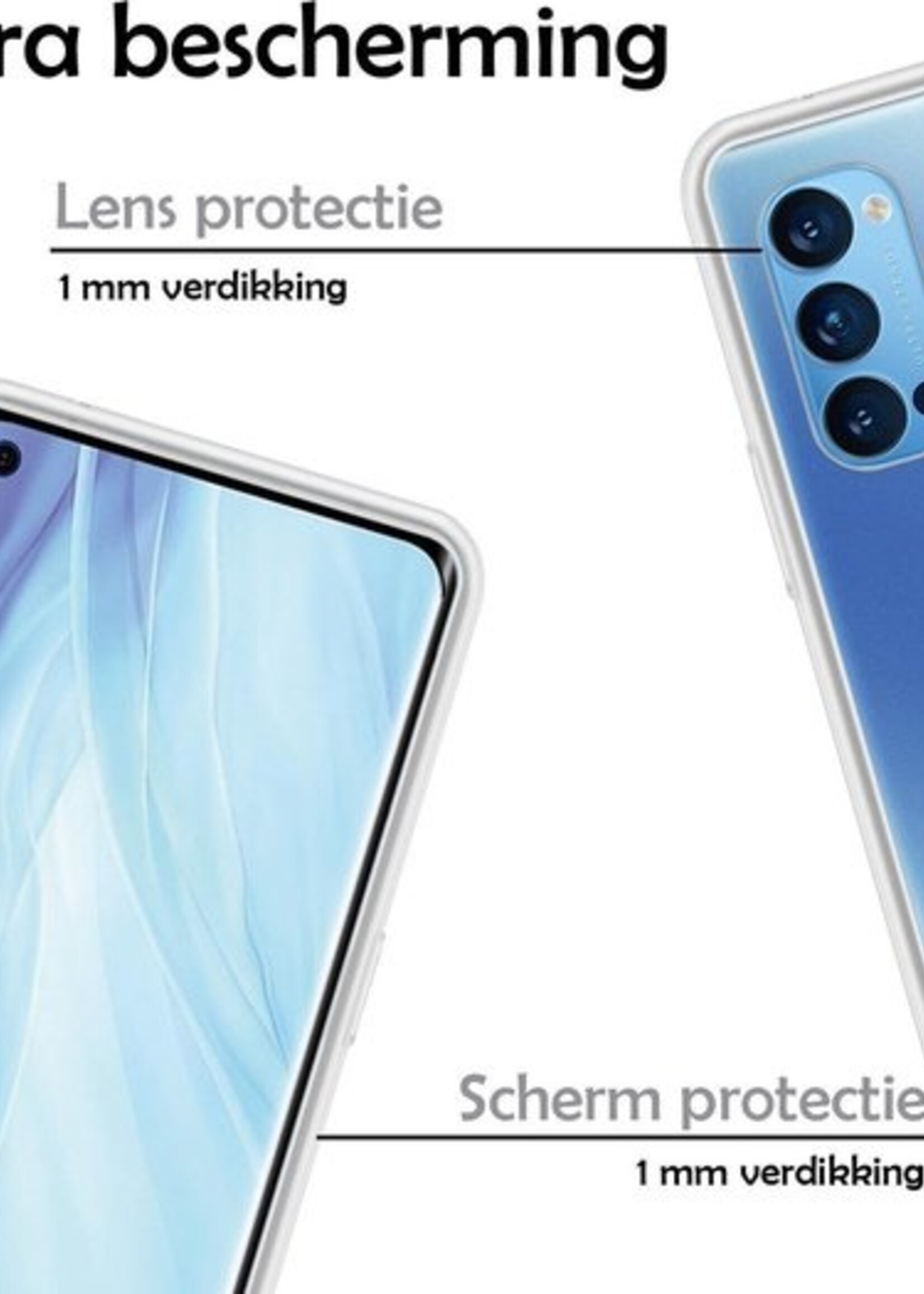 LUQ Hoesje Geschikt voor OPPO Reno 4 Pro 5G Hoesje Siliconen Case - Hoes Geschikt voor OPPO Reno 4 Pro Hoes Siliconen - Transparant