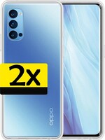LUQ 2 PACK - LUQ Oppo Reno 4 Pro hoesje siliconen - Transparant