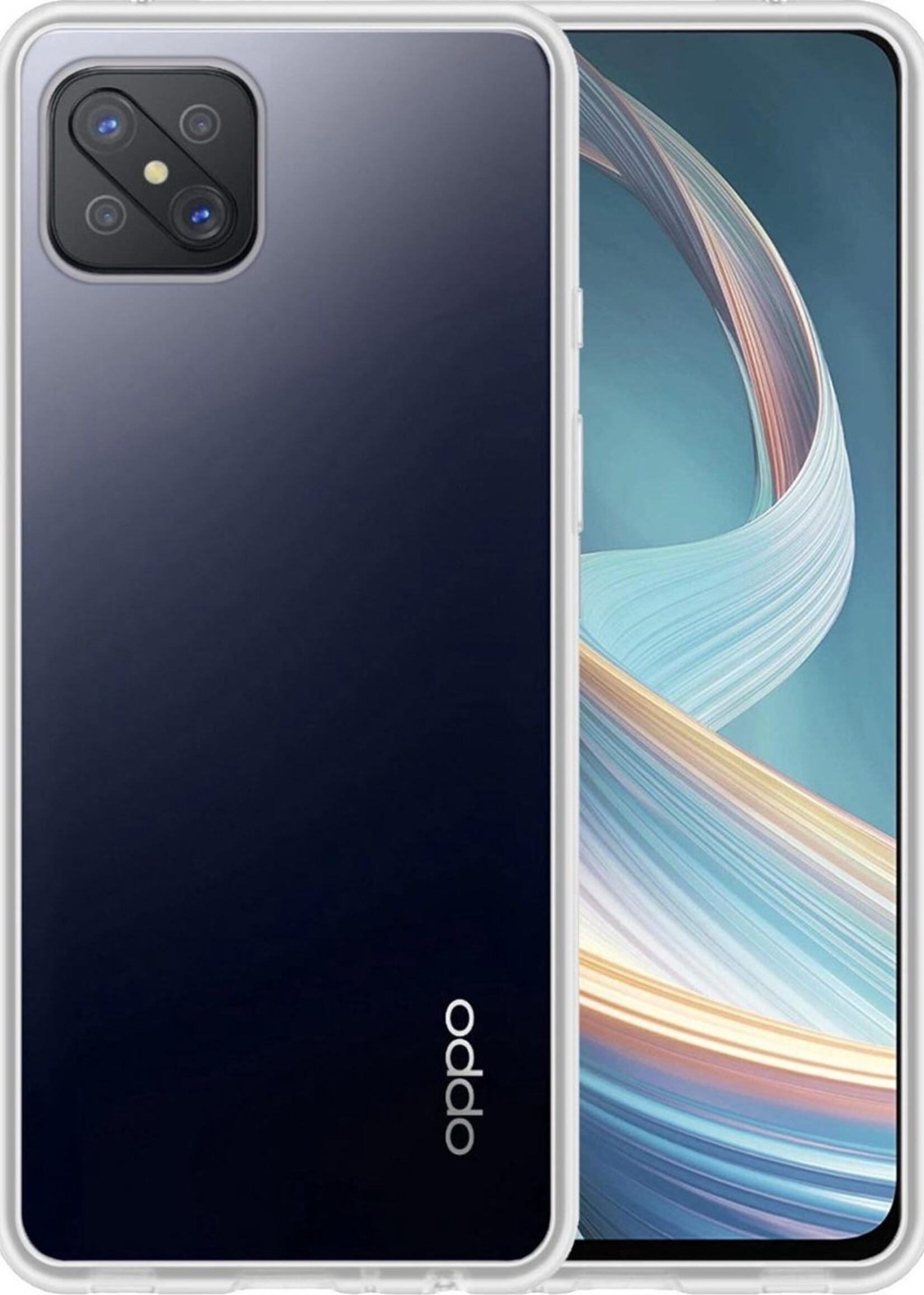 LUQ Hoesje Geschikt voor OPPO Reno 4Z Hoesje Siliconen Case - Hoes Geschikt voor OPPO Reno 4Z Hoes Siliconen - Transparant