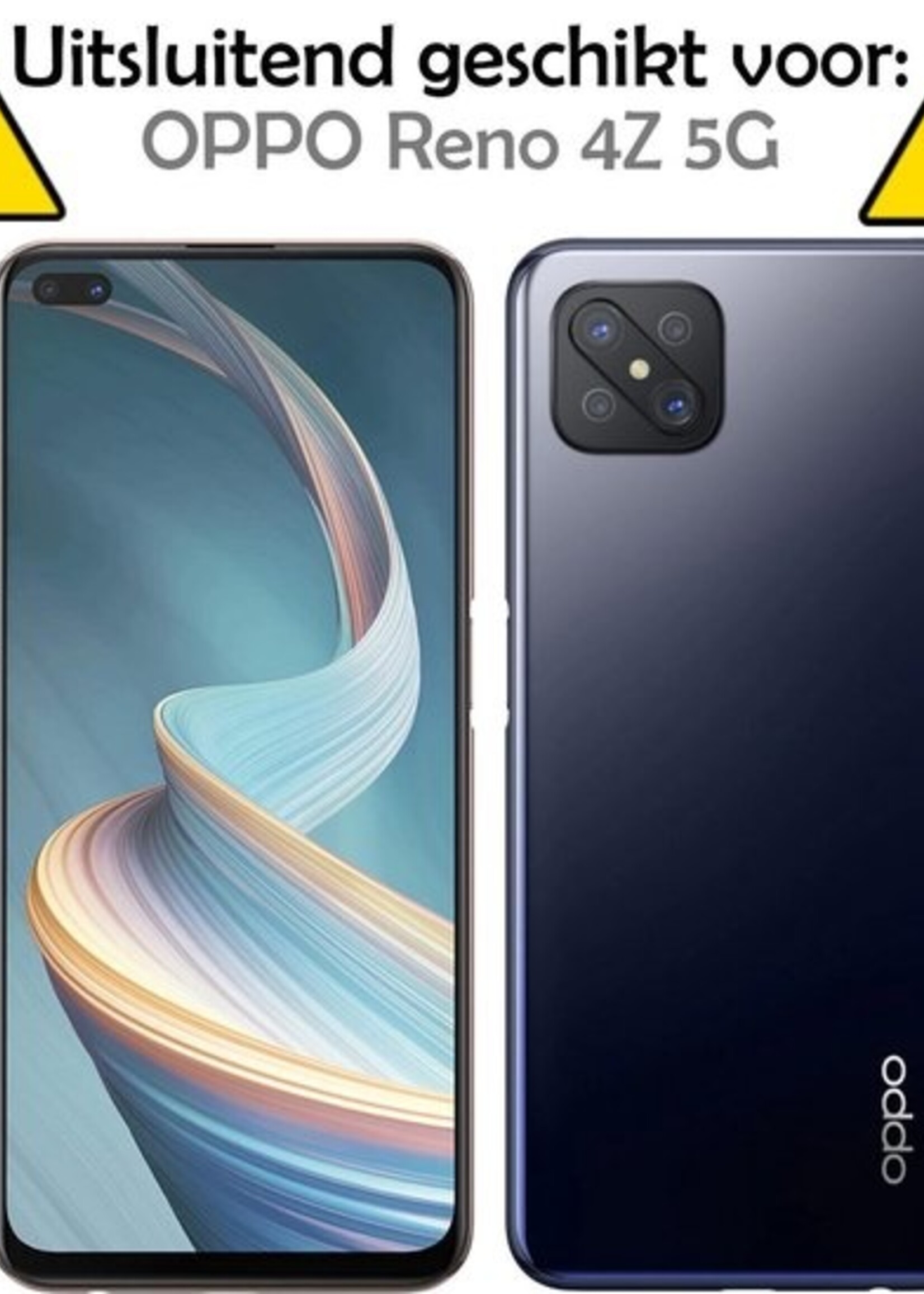 LUQ Hoesje Geschikt voor OPPO Reno 4Z Hoesje Siliconen Case - Hoes Geschikt voor OPPO Reno 4Z Hoes Siliconen - Transparant