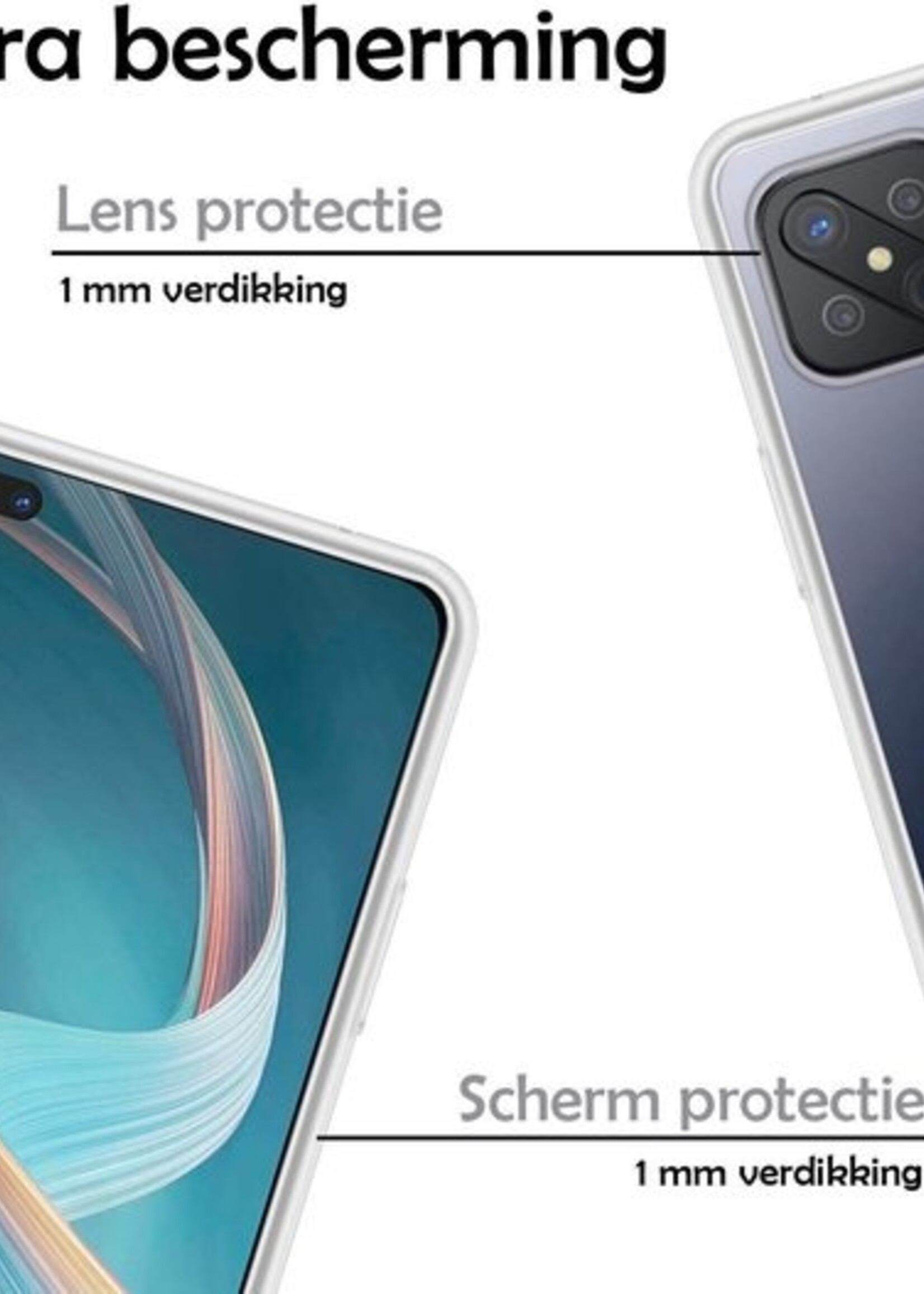 LUQ Hoesje Geschikt voor OPPO Reno 4Z Hoesje Siliconen Case - Hoes Geschikt voor OPPO Reno 4Z Hoes Siliconen - Transparant