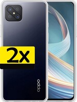 LUQ 2 PACK - LUQ Oppo Reno 4Z hoesje siliconen - Transparant