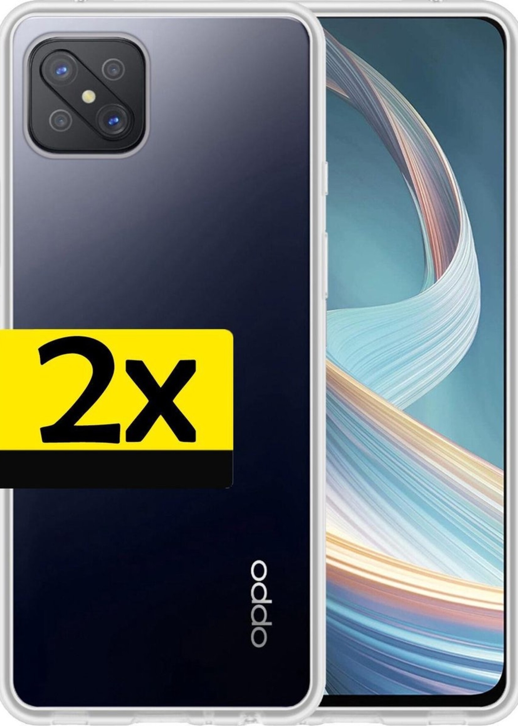 LUQ Hoesje Geschikt voor OPPO Reno 4Z Hoesje Siliconen Case - Hoes Geschikt voor OPPO Reno 4Z Hoes Siliconen - Transparant - 2 Stuks
