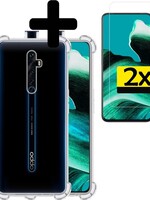 LUQ LUQ Oppo Reno 2 hoesje shock proof + 2x screenprotector