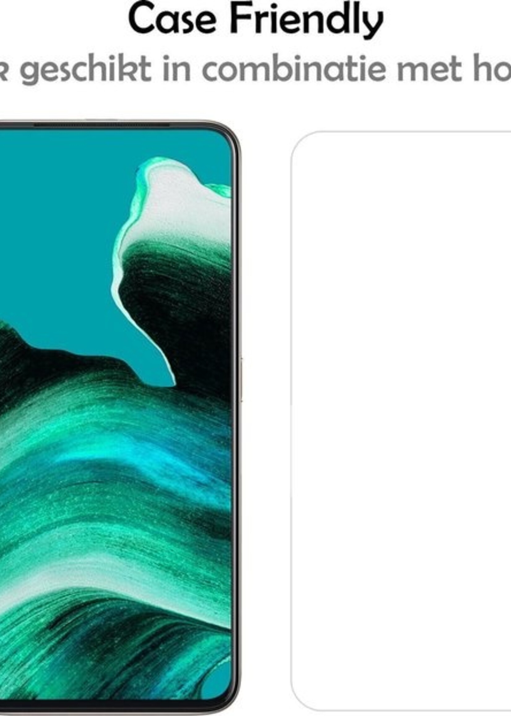 LUQ Hoesje Geschikt voor OPPO Reno 2 Hoesje Shockproof Case Siliconen Met 2x Screenprotector - Hoes Geschikt voor OPPO Reno 2 Hoes Cover Siliconen - Transparant