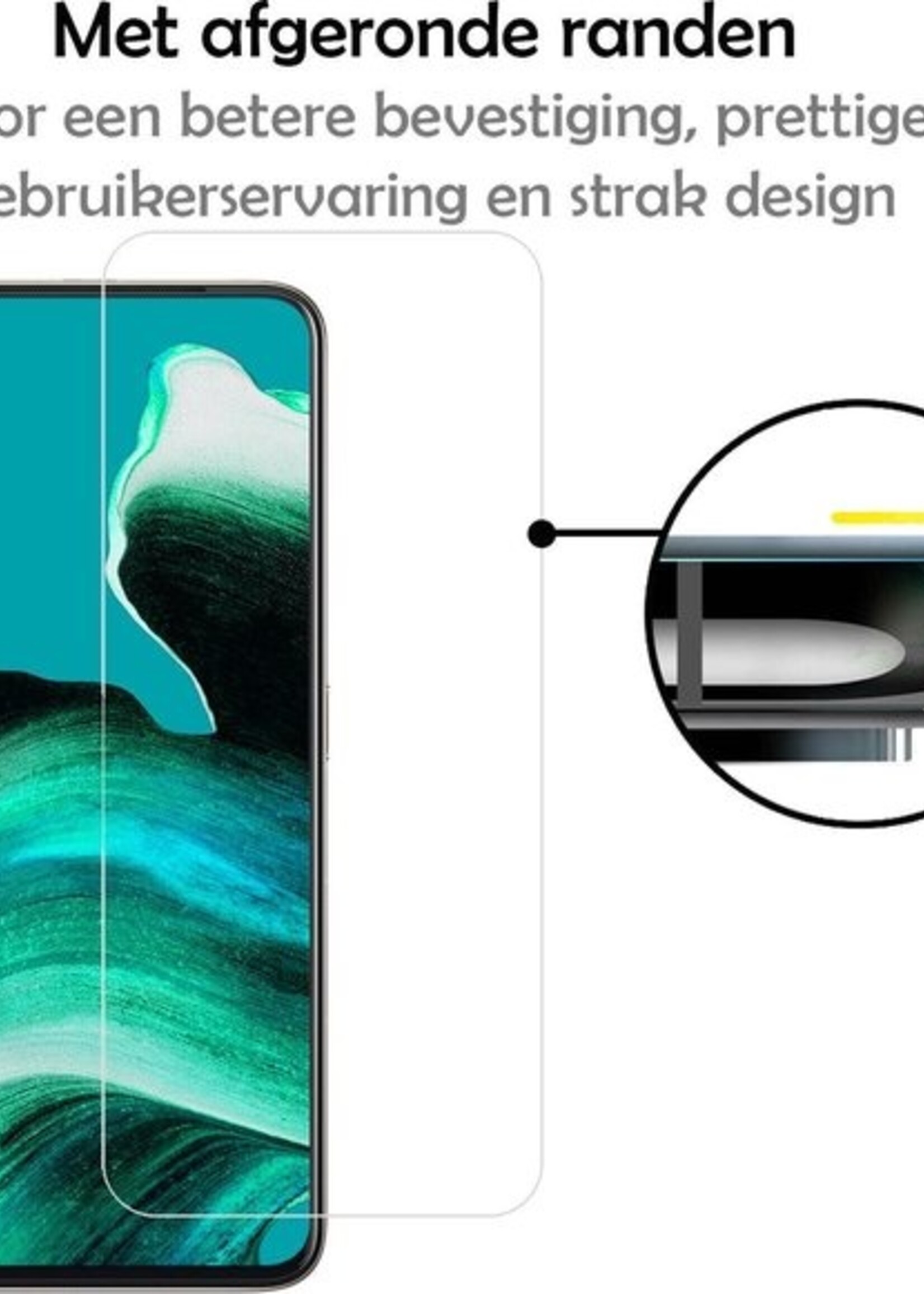 LUQ Hoesje Geschikt voor OPPO Reno 2 Hoesje Shockproof Case Siliconen Met 2x Screenprotector - Hoes Geschikt voor OPPO Reno 2 Hoes Cover Siliconen - Transparant