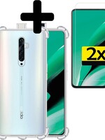 LUQ LUQ Oppo Reno 2Z hoesje shock proof + 2x screenprotector