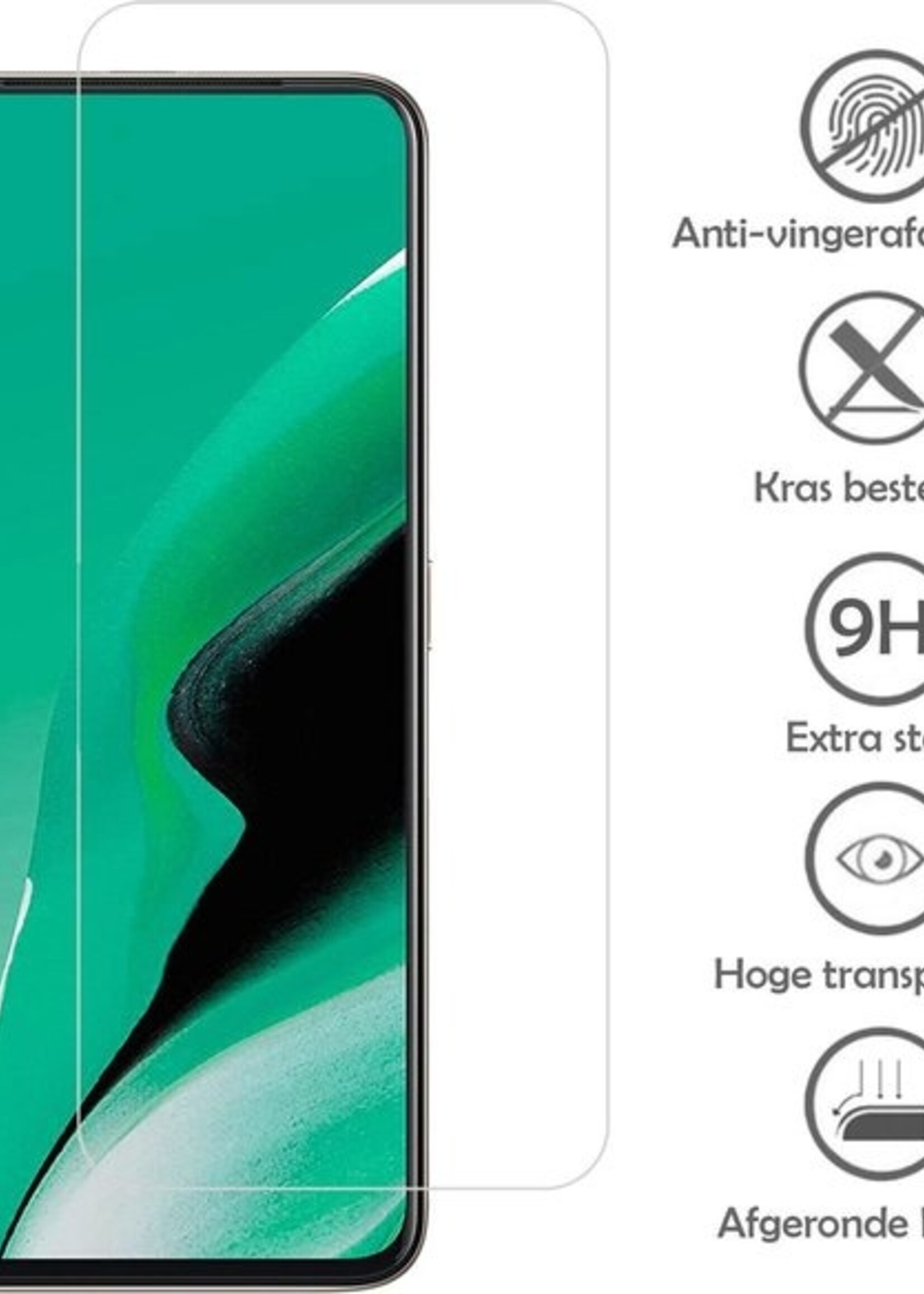 LUQ Hoesje Geschikt voor OPPO Reno 2Z Hoesje Shockproof Case Siliconen Met 2x Screenprotector - Hoes Geschikt voor OPPO Reno 2Z Hoes Cover Siliconen - Transparant