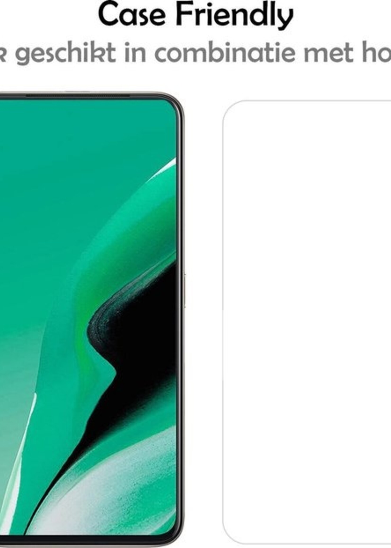LUQ Hoesje Geschikt voor OPPO Reno 2Z Hoesje Siliconen Case Met Screenprotector - Hoes Geschikt voor OPPO Reno 2Z Hoes Siliconen - Transparant