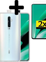 LUQ LUQ Oppo Reno 2Z hoesje siliconen transparant met 2x screenprotector