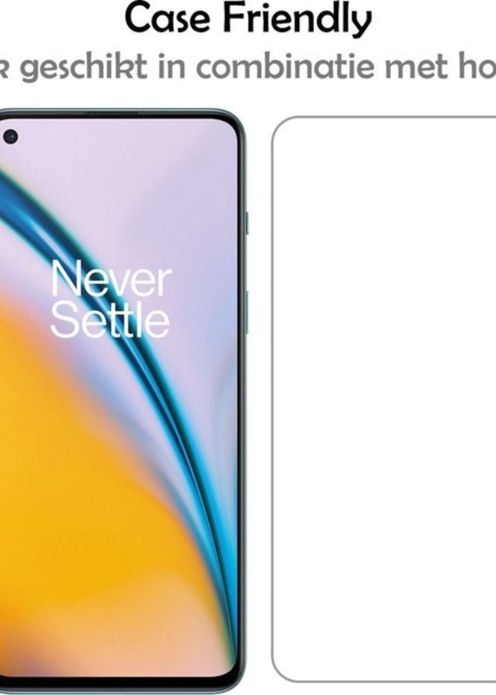 LUQ Hoesje Geschikt voor OnePlus Nord 2 Hoesje Book Case Hoes Wallet Cover Met 2x Screenprotector - Hoes Geschikt voor OnePlus Nord 2 Hoesje Bookcase Hoes - Rosé goud