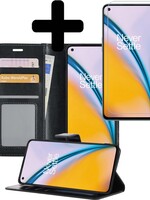 LUQ LUQ OnePlus Nord 2 Hoesje Bookcase Zwart Met Screenprotector