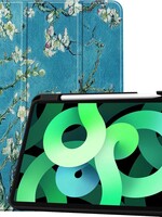 LUQ LUQ iPad Air 2020 (4e generatie) Hoesje Met Uitsparing S Pen - Bloemen