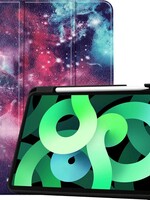 LUQ LUQ iPad Air 2020 (4e generatie) Hoesje Met Uitsparing S Pen - Galaxy