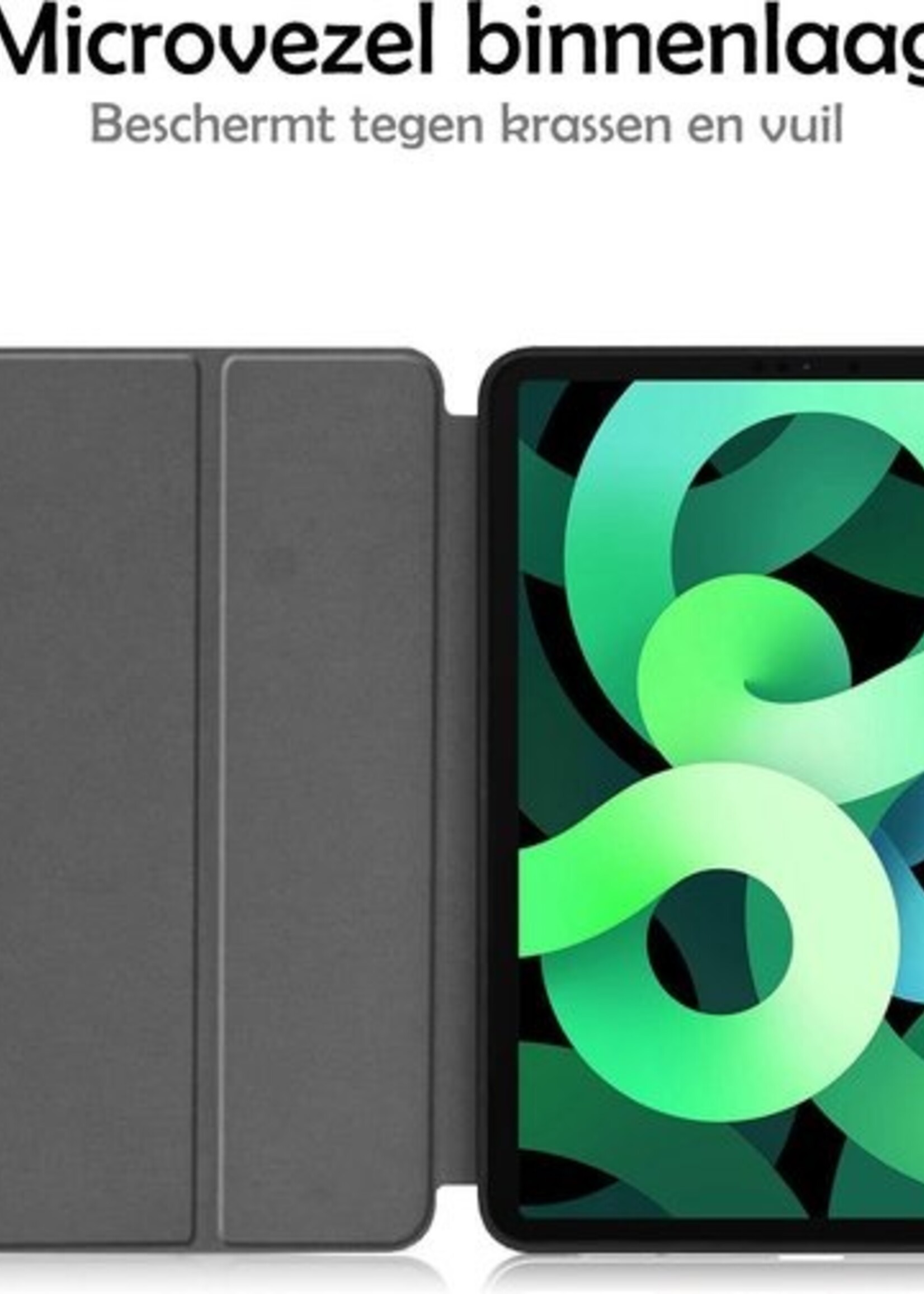 LUQ Hoes Geschikt voor iPad Air 2020 Hoes Luxe Hoesje Case Met Uitsparing Geschikt voor Apple Pencil - Hoesje Geschikt voor iPad Air 4 2020 Hoes Cover - Paars