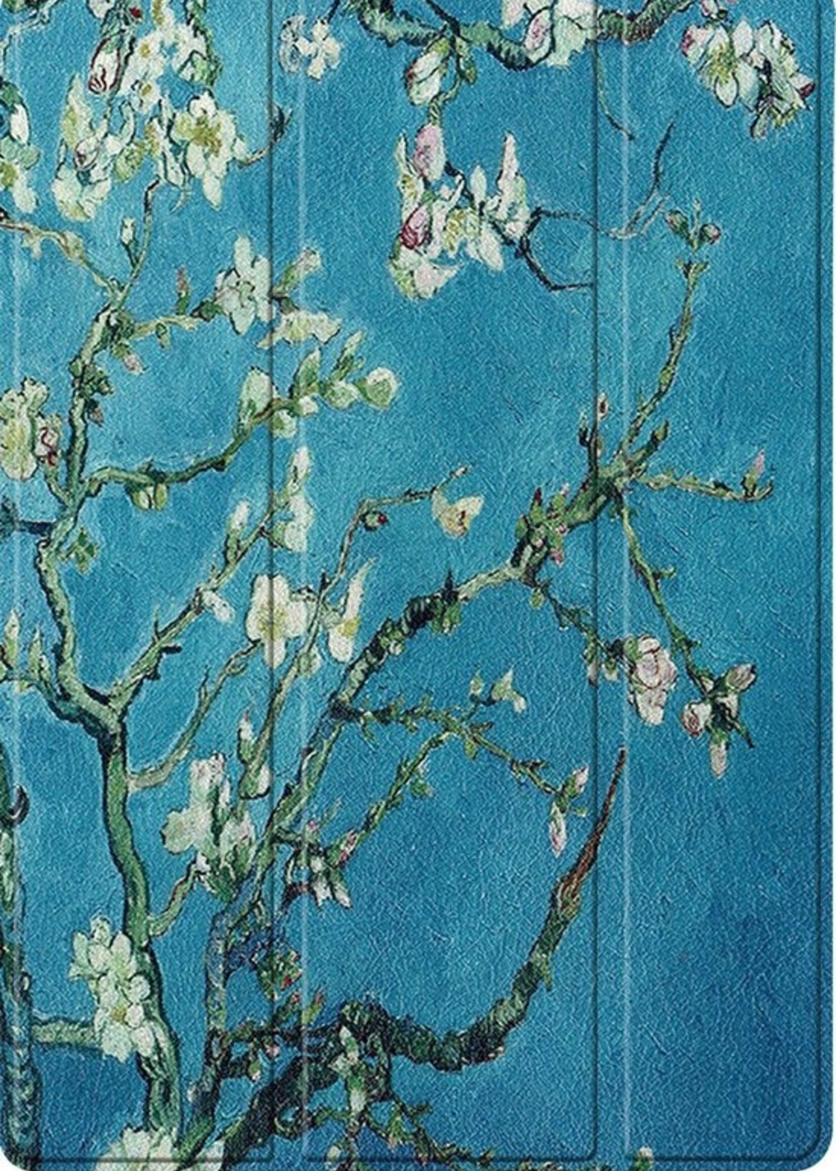 LUQ Hoes Geschikt voor Samsung Galaxy Tab S7 FE Hoes Luxe Hoesje Case Met Uitsparing Geschikt voor S Pen - Hoesje Geschikt voor Samsung Tab S7 FE Hoes Cover - Bloesem