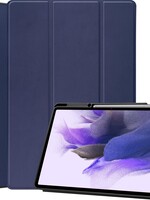 LUQ LUQ Samsung Galaxy Tab S7 FE Hoesje Met Uitsparing S Pen - Donkerblauw
