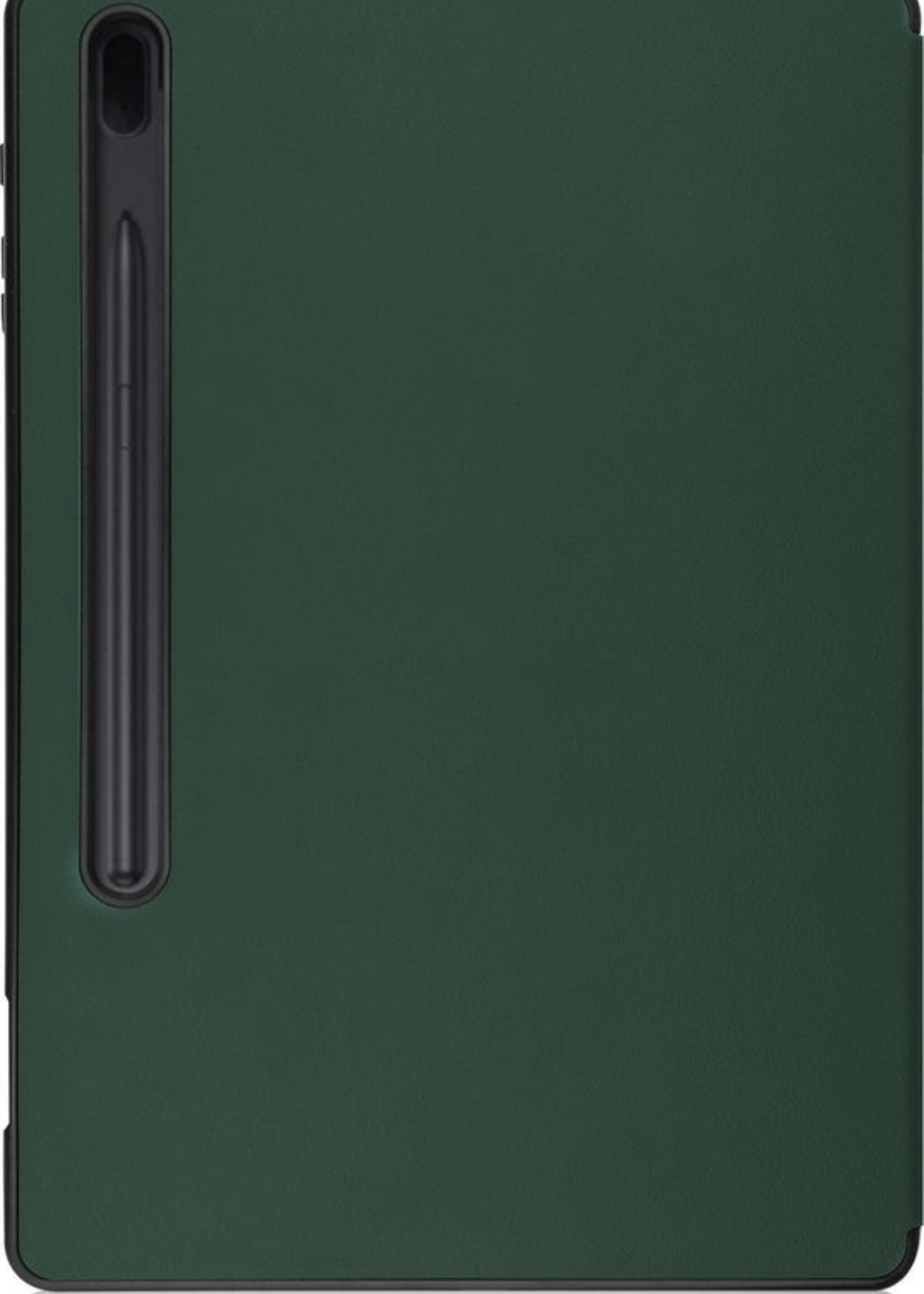 LUQ Hoes Geschikt voor Samsung Galaxy Tab S7 FE Hoes Luxe Hoesje Case Met Uitsparing Geschikt voor S Pen - Hoesje Geschikt voor Samsung Tab S7 FE Hoes Cover - Donkergroen