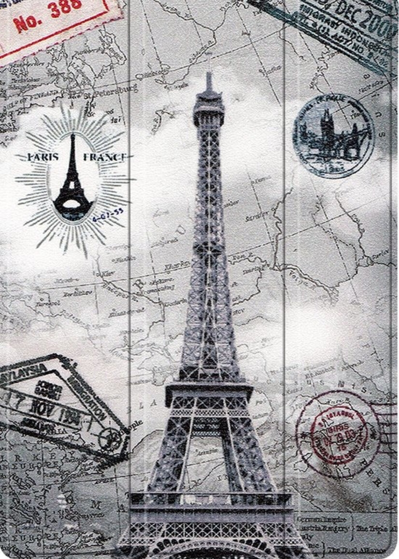 LUQ Hoes Geschikt voor Samsung Galaxy Tab S7 FE Hoes Luxe Hoesje Case Met Uitsparing Geschikt voor S Pen - Hoesje Geschikt voor Samsung Tab S7 FE Hoes Cover - Eiffeltoren